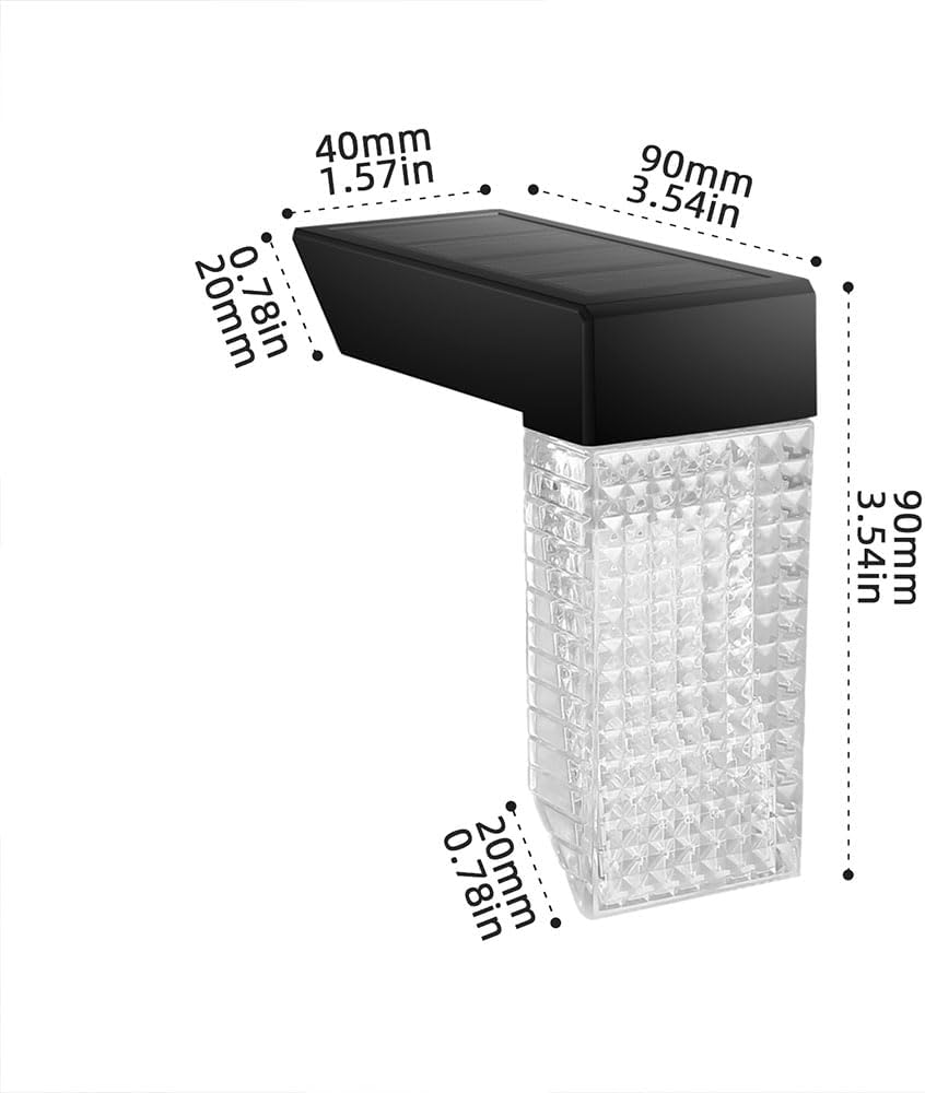 Solar Stair Lights IP65 Solar Step Light for Outdoor Stairs Waterproof for Rain Snow Lights for Patio Garden Porch Deck Front Step (Warm+RGB-4Pack)