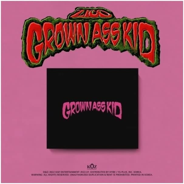 DREAMUS ZICO Grown Ass Kid 4th Mini Album Jewel versión CD+folleto+pegatina+seguimiento sellado, rosa