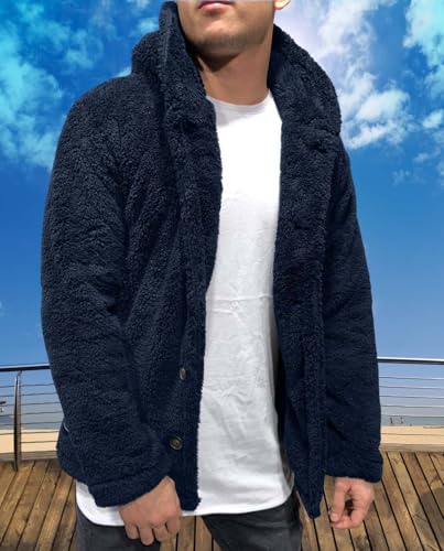 Mens Fluffy Soft Jackets Fluffy Wool Sweaters Casual Winter And Autumn Button Down Cardigans Trendy Outerwear4