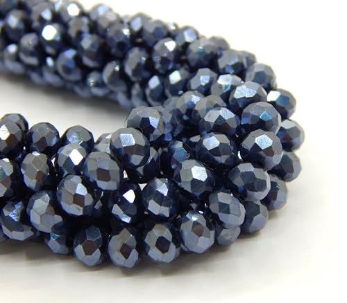 Perlin Pack of 160 Czech Bohemian Crystal Beads, 3 mm x 2 mm, Czech Beads, CZ Glass Faceted Rondelle Beads, Glass Beads