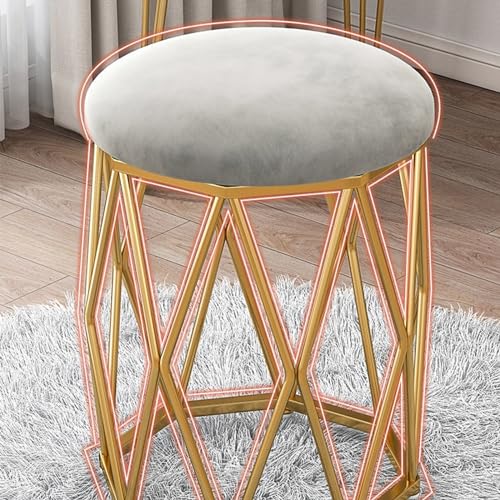 Taburete de maquillaje blanco moderno silla acolchada de dormitorio y sala de estar 3
