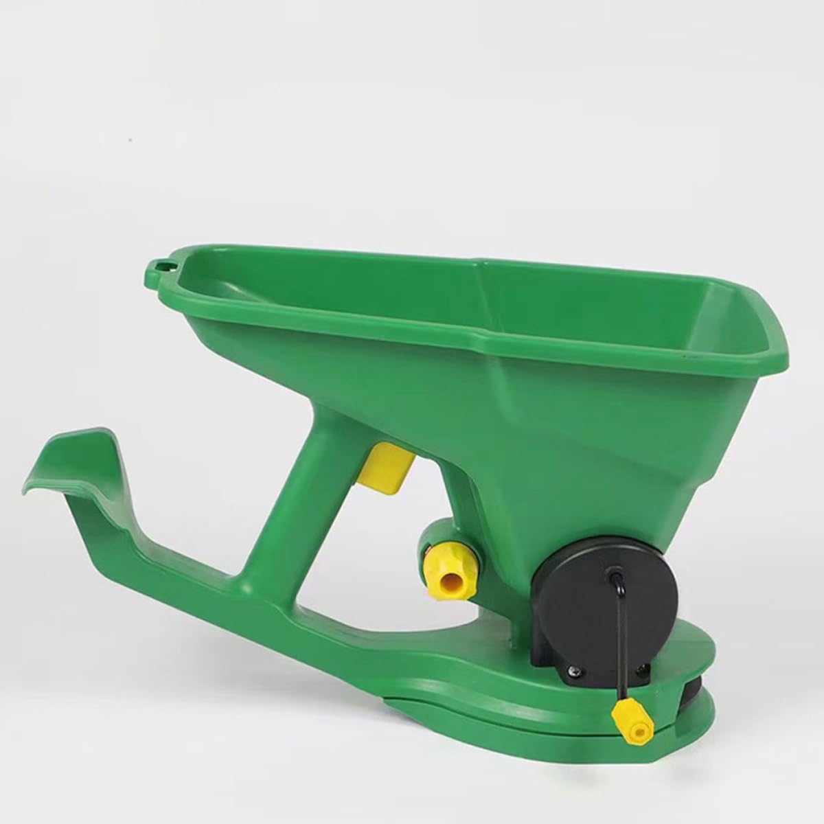 Semoir Manuel Portable à Manivelle en Plastique Vert pour Jardinage