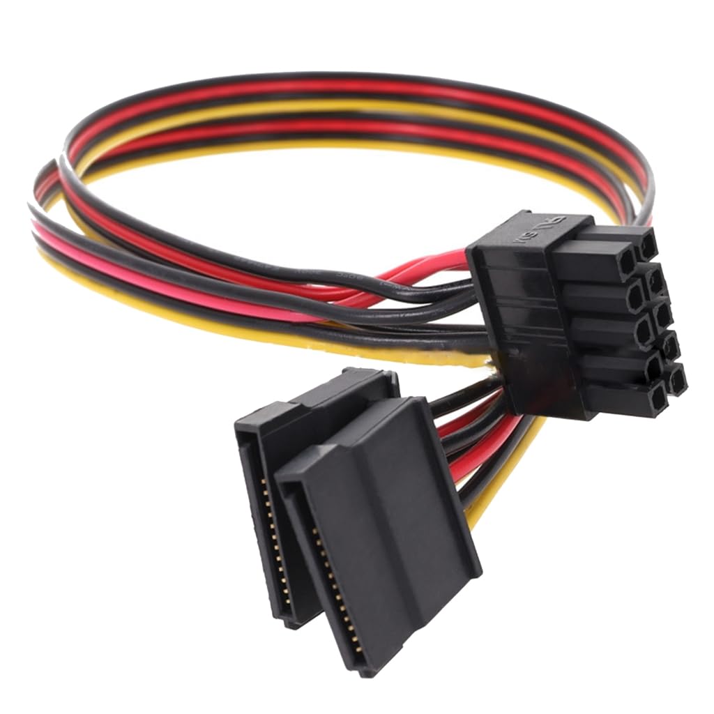Amazon.co.jp: 18AWG SATA電源ケーブル 10ピン - SATAアダプターSATA