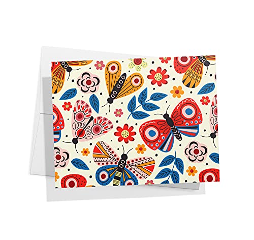 Image of Twigs Paper Butterfly Garden Thank You Cards, 12 Blank Note Cards