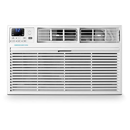Emerson Quiet Kool 230V 14K BTU Through The Wall Heat and Cool Combo Air Conditioner with Remote Control, EATH14RD2, 14000 Standard, White
