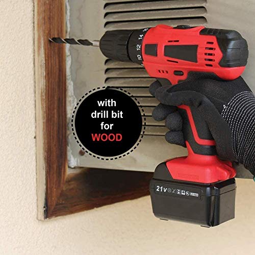 Spacmirrors 1.600 U/min 21 V Lithium-Ionen-Akku-Kompakt-Schlagbohrschrauber, 35 N hohes Drehmoment, mit Akku und 1… – Bild 5