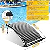 Bamgoten 2026 Upgraded Solar Pool Heater, with Height-Adjustable Support Feet, Solar Water Heater for Above-Ground and Inground Pools, Includes 2 Adapters, 2 Hoses & Clamps, 2 Plumber Tapes
