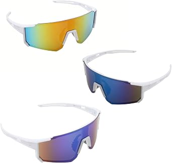 3PCS Running Glasses, Polarised Sunglasses UV400, Cycling Glasses Sports
