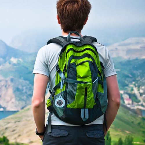 Image of Aroncent Silicone Digital Fob Watch: Outdoor Sport Waterproof Pocket Hanging Lapel Clip-On Watches - Backpack Buckle for Mountaineering