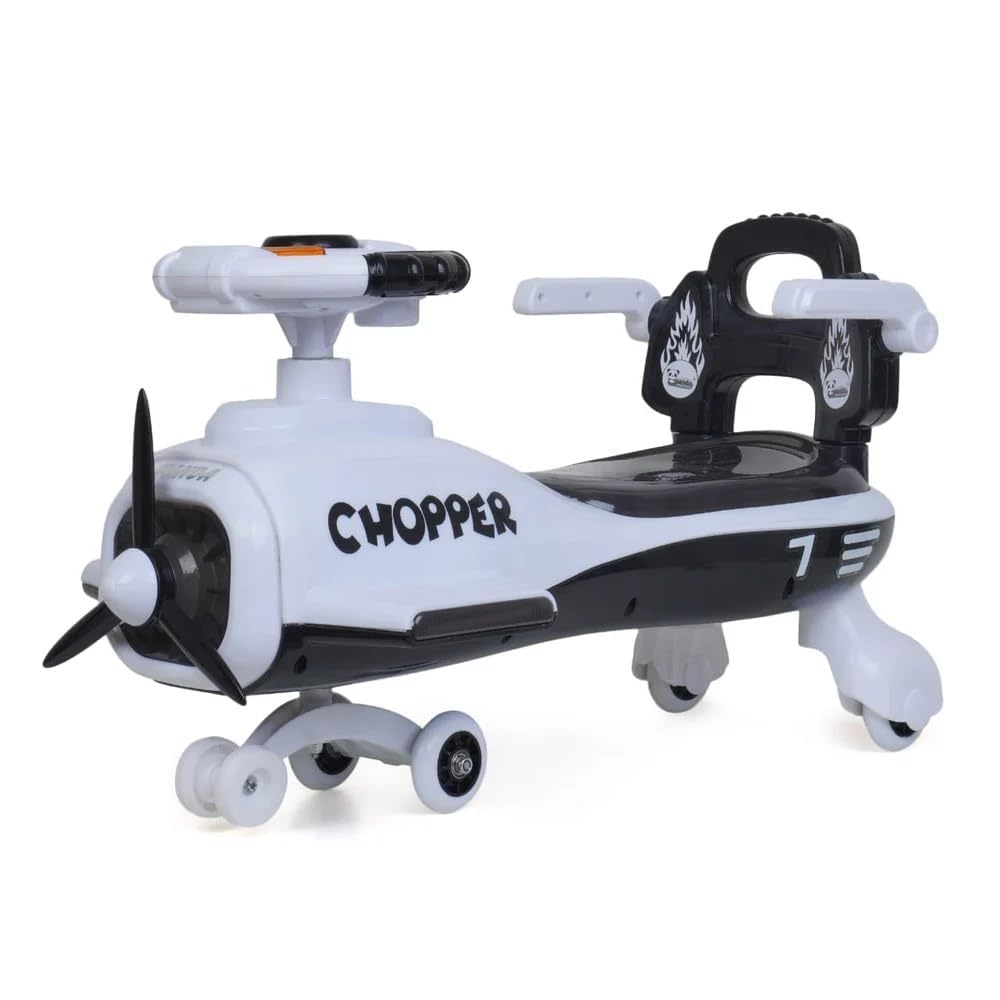 JoyRide Chopper Car Non Battery Operated Ride On for Kids Age 2+ White Black (B0CVSGW4G8) Amazon Price History, Amazon Price Tracker