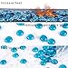 DomeStar 10LB Blue Fire Pit Glass, Reflective Round Glass Rocks for Natural Propane Fire Pit Landscaping