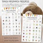 Pregnancy Water Bottle Tracker(Black), 1st Trimester Must Haves Gift for First Time Moms, with 2 Different Weekly Stickers, Early Essentials Gifts for Pregnant Women, Maternity, BPA Free