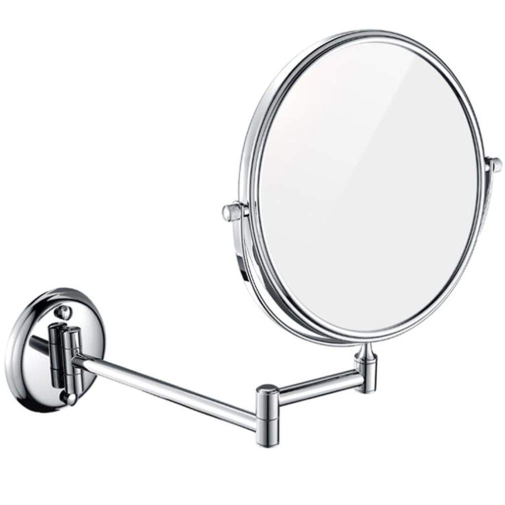 Miroir de salle de bain extensible double face chrome au design épuré
