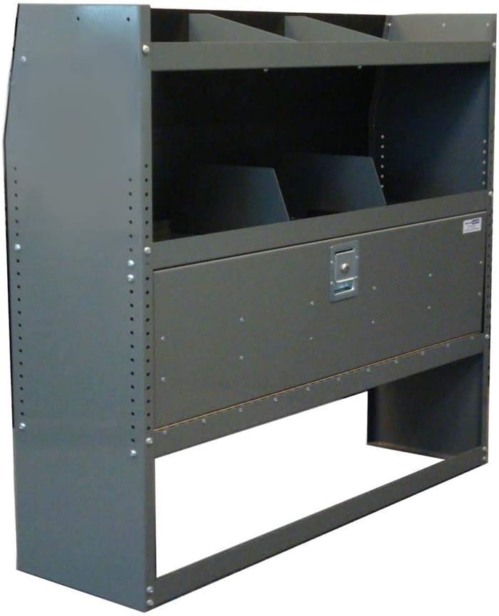 True Racks Van Shelving Storage Unit with Door Kit 45" L x 44" H x13 D to fit GMC, Chevy, Ford Van Standard/Low Roof