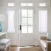 NICETOWN Sidelight Curtains for Front Door, Door Side Ligt Sheers Curtains with Tiebacks, Sidelight Window Film for French Door, 30" Wide x 40" Long (2 Pieces,White)