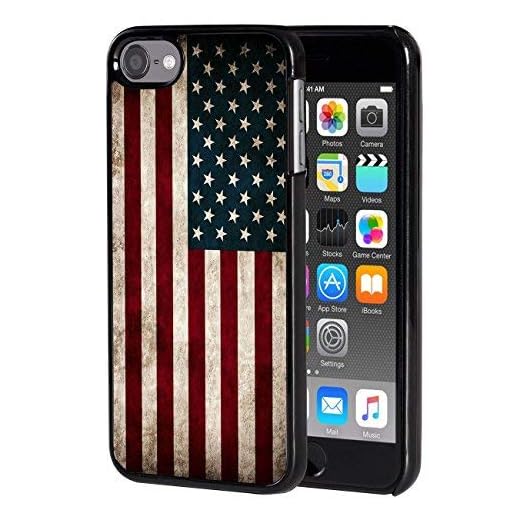iPod Touch 6 case,AIRWEE Slim Back Cover Hard Plastic Protector Case Stylish Design for Apple iPod Touch 6th Generation - American Flag