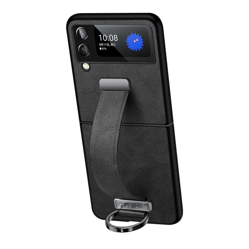 Coque rigide Samsung Z Flip 3 cuir PU fine pour éviter les chutes