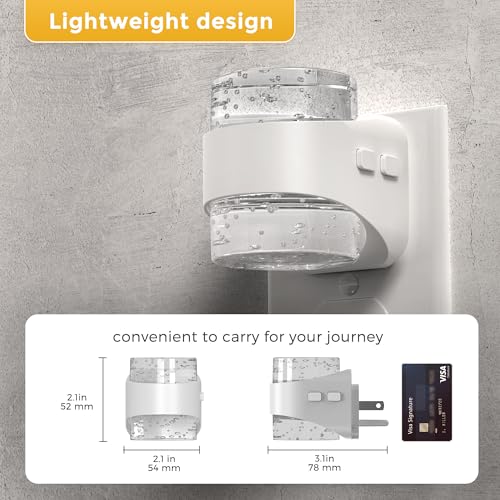 Image of L LOHAS LED Night Light, 3CCT Bubble Night Lights Plug into Wall,4 Pack 3000K /4000k /5000K Adjustable Night Light,Dimmable Nightlights with Dusk to Dawn Sensor for Rooms Bathroom Hallway