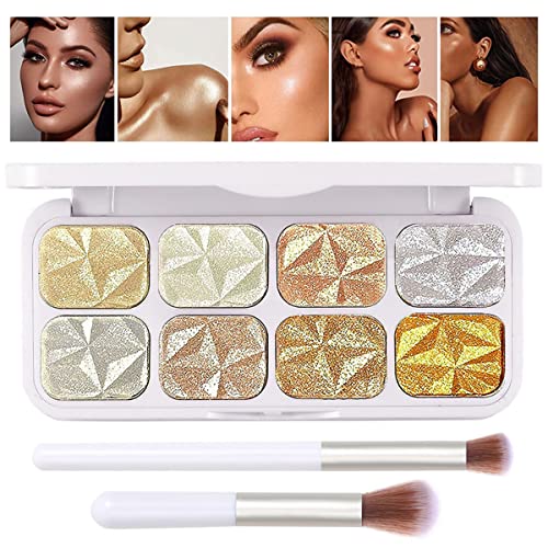 8 Colors Diamond Shimmer Glitter Highlighter Makeup Palette, Face Body Illuminator, Pearlescent Highlighter & Bronzer Pallet, Facial Contour Bronzers High Pigment Shiny Powder, Highlight Shaping Trimming Makeup & Luminizers (Type A) 8 Colors Diamond Shimmer Glitter Highlighter Makeup Palette, Face Body Illuminator, Pearlescent Highlighter & Bronzer Pallet, Facial Contour Bronzers High Pigment Shiny Powder, Highlight Shaping Trimming Makeup & Luminizers (Type A)