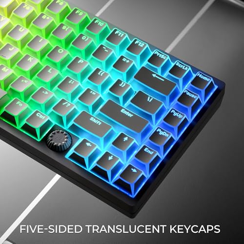 Image of GMKWTL XVX White Shine Through Keycaps, PBT Keyboard Keycaps Cherry Profile, Custom Translucent Keycap Sets Suitable for 60% 65% 75% 80% 100% Mechanical Keyboard