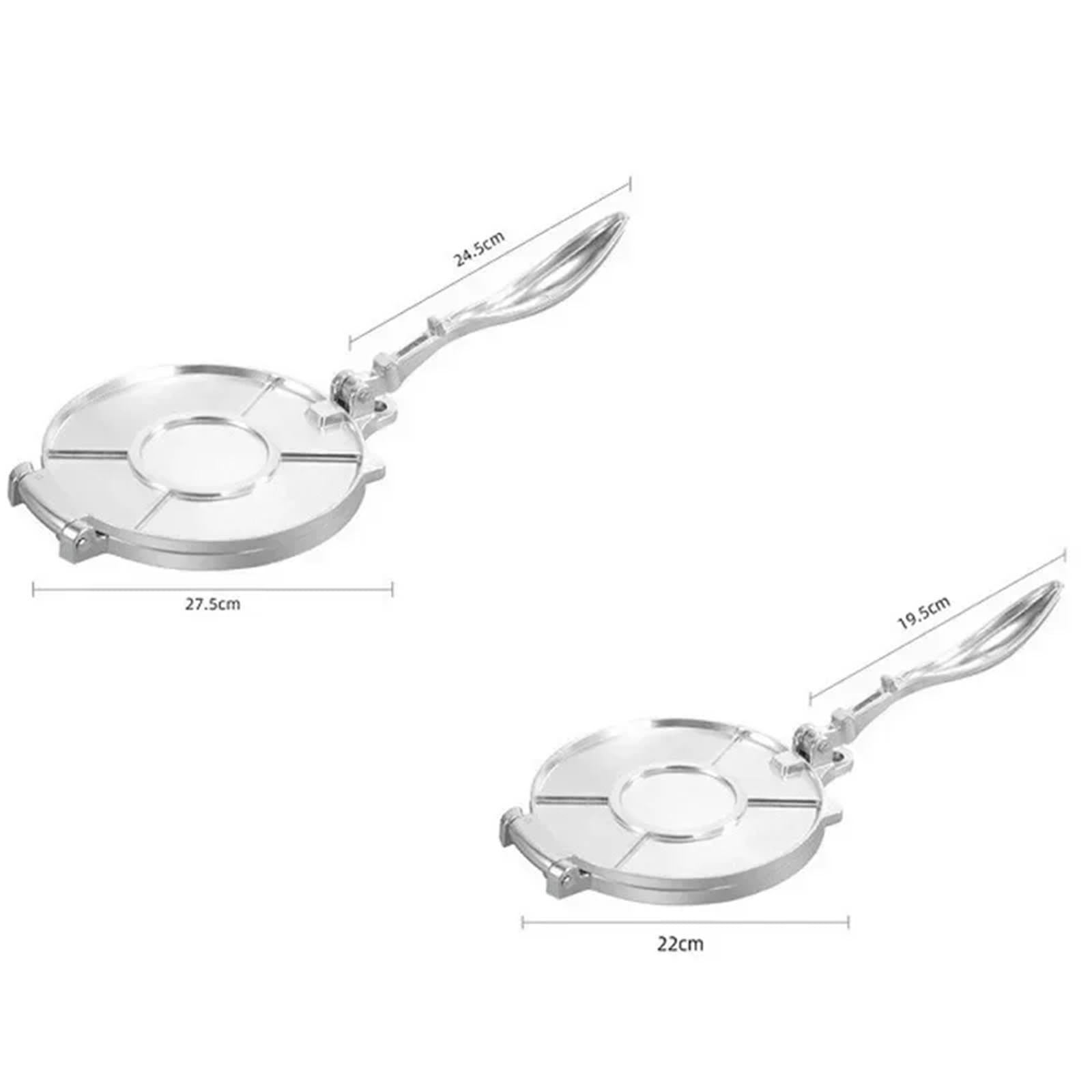 Presse à Tortilla 16/20cm, en alliage d'aluminium, outil manuel de pressage de la pâte for Pizza, tarte, Tortillas, accessoires de cuisine(Black 16CM)
