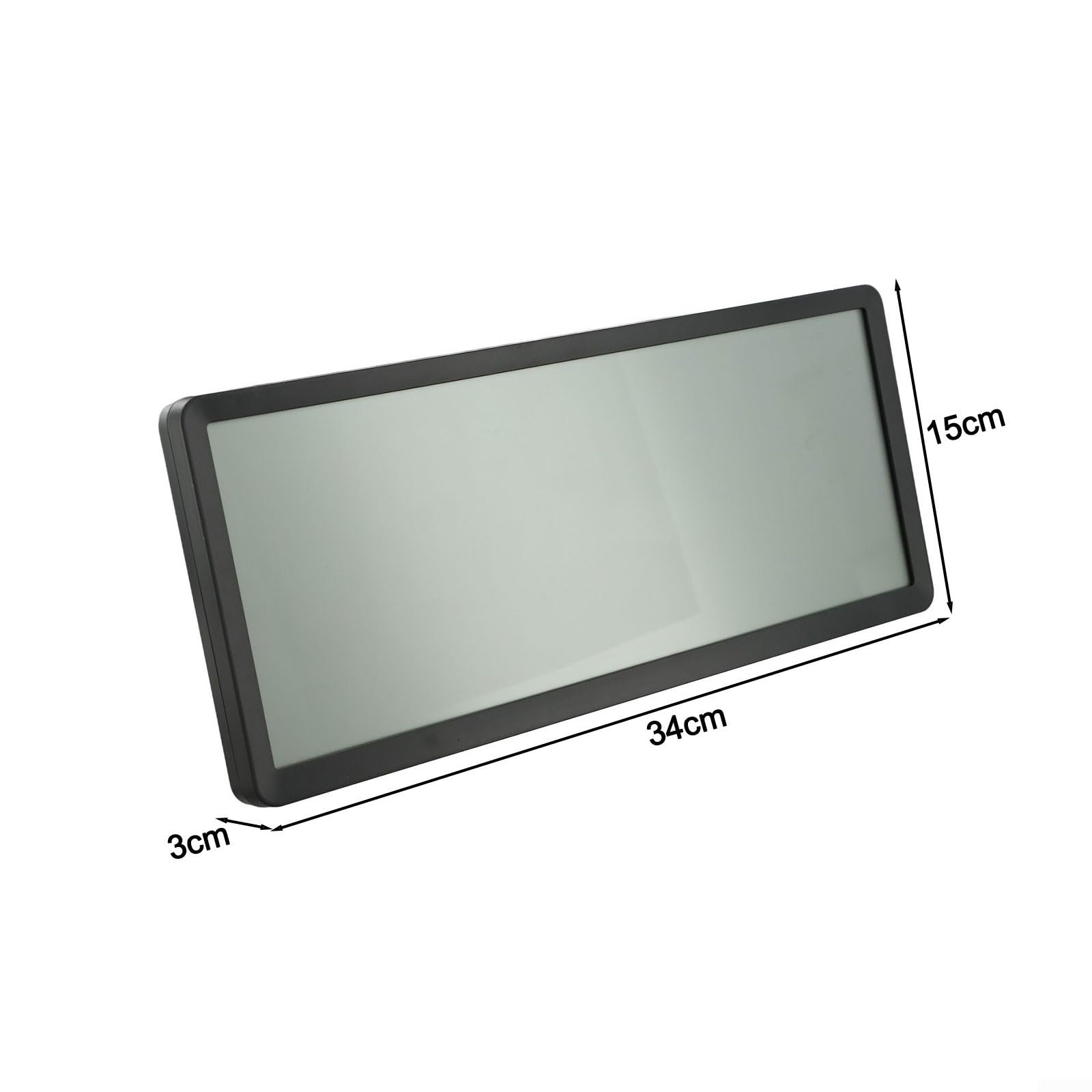 Reloj de pared LCD de pantalla grande, reloj despertador digital con temperatura, fecha, fase lunar, funciona con pilas, diseño rectangular moderno para sala de estar, color negro