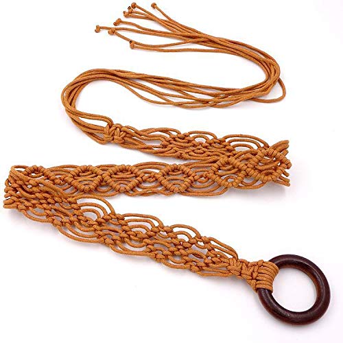 Fashion Bohemian Tassel Braided Belt Crochet Waistband Women's Dress Belt (C-Belt-10)2