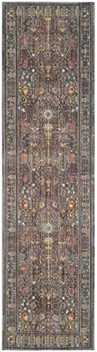 SAFAVIEH Valencia Collection Accent Rug - 2' x 3', Grey & Multi, Boho Chic Distressed Design, Non-Shedding & Easy Care, Ideal for High Traffic Areas in Entryway, Living Room, Bedroom (VAL108C)