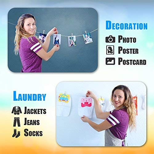 80pack Clothespins Tiny Metal Stainless Steel Clothespin, Multipurpose Peg Clothes pin 2.2" for Laundry Clothes from Socks, Scarves to Jeans, Uniform Heavy Duty Clothespin&Decorative clothespins - Thumbnail 7