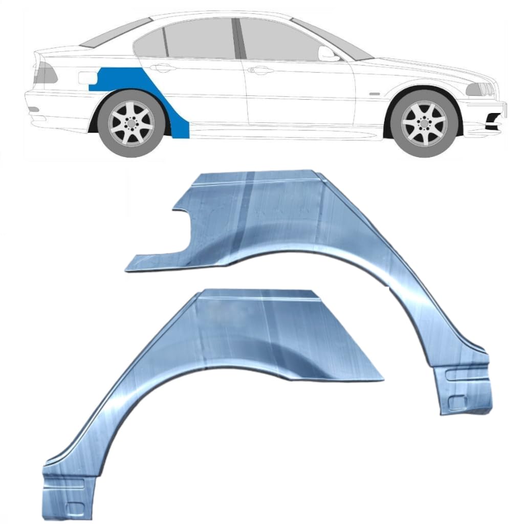 Reparaturblech Kotflügel hinten für BMW 3 E46 1998-2006 / Links+Rechts/Satz