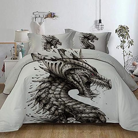 FANSU 3D Dinosaur Duvet Cover Set Cover