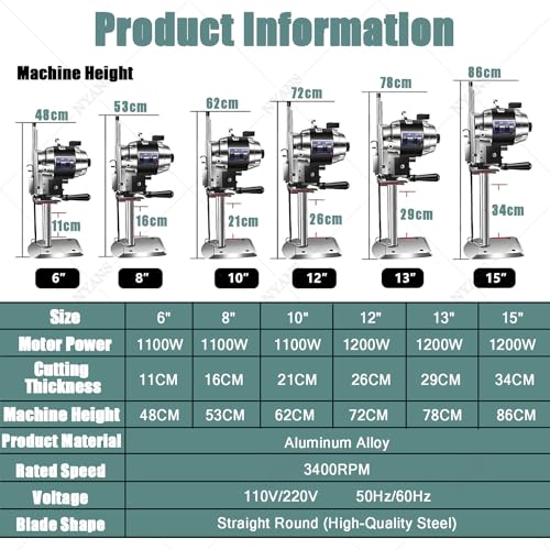 Machine de découpe électrique de tissu et couteau droit robuste pour textiles - 8