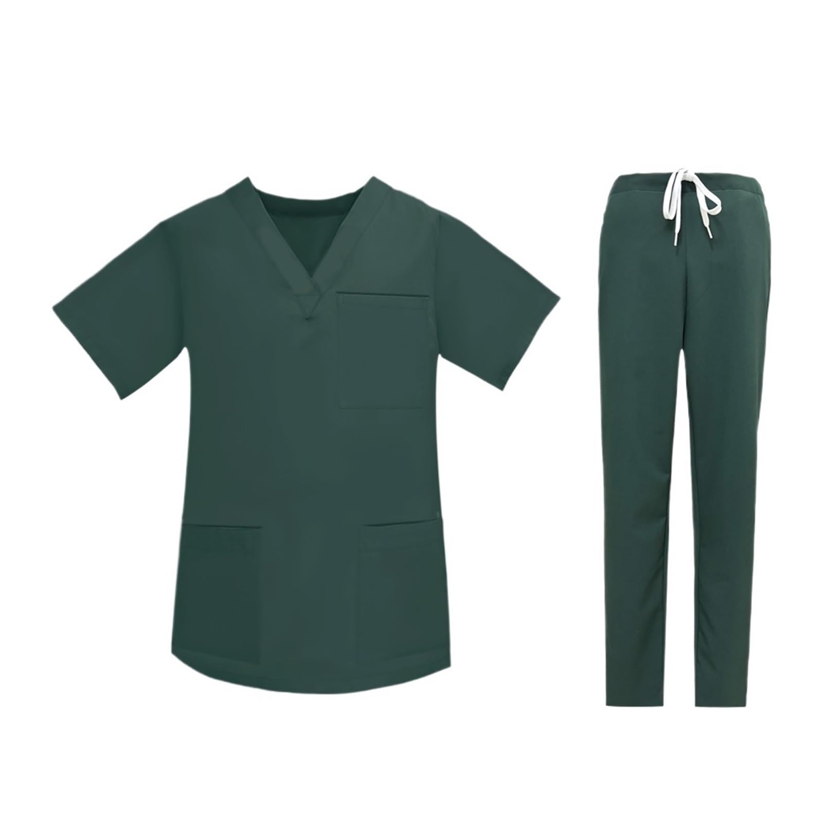 Uniforme médico for hombre y mujer, Tops de manga corta, pantalones, conjunto de Hospital, tienda de mascotas, médico, ropa de trabajo for cirugía Aplicación De Salón De Belleza(GREEN SUIT,XXXL)