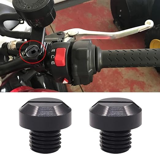 Image of Street27 Rearview Mirror Thread Hole Plug Screw Bolts for Motorcycles Aluminum Alloy Vibration-Resistant Durable and Perfect for Replacement or Custom Applications