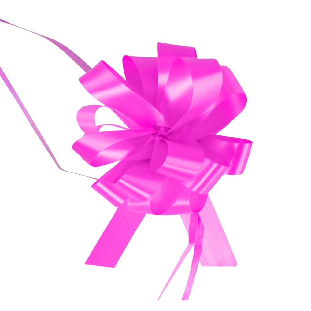 Wedding Florist Pullbows Pull Bow Pew Car Ribbon 18mm 30mm 50mm Size - Fuchsia[18mm,20 Bows]