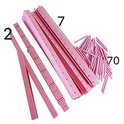 PeavyTailor 70 Spools Thread Holder Thread Rack Sewing Thread Organizer Thread Stand Spool Holder for Sewing and Embroidery Quilting. Threads Spool Rack has Holes to Hold on The Wall Pink