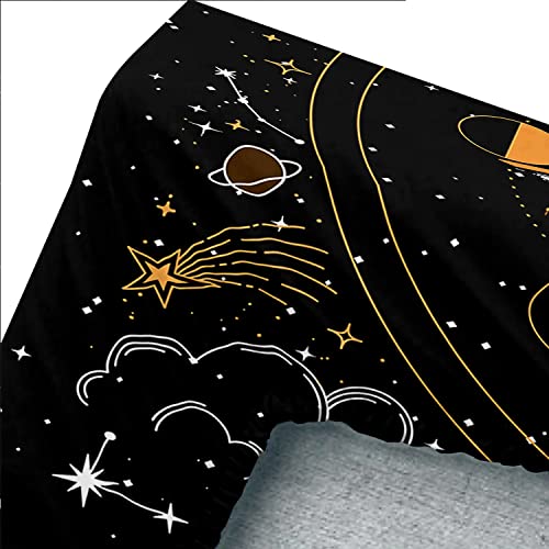 Hosima Butterfly Bedding Set For Girls Bedroom Set,Gothic Decor Twin Fitted Sheet Set Skull Boho Sun And Moon Pattern Fitted Sheet Queen Size,1 Fitted Sheet+2 Pillowcases. #TOP5