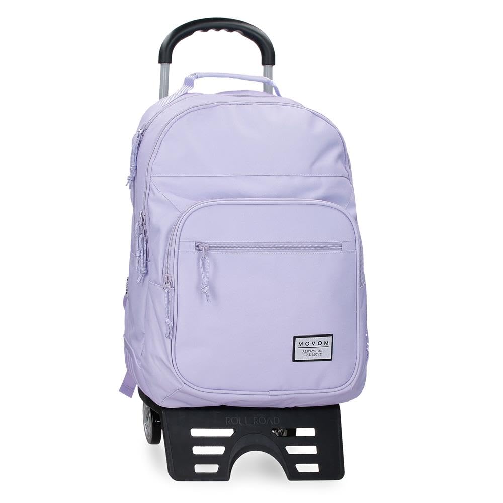 Movom Always on The Move Double Compartment School Backpack with Trolley Purple 31x42x13cm Polyester