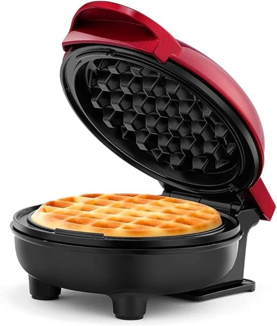 Mini Waffle Maker 4 Inch- 350 Watts: Stainless Steel Non-Stick Electric Iron Machine for Individual Belgian Waffles, Pan Cakes, Paninis or Other Snacks multi color-image-29