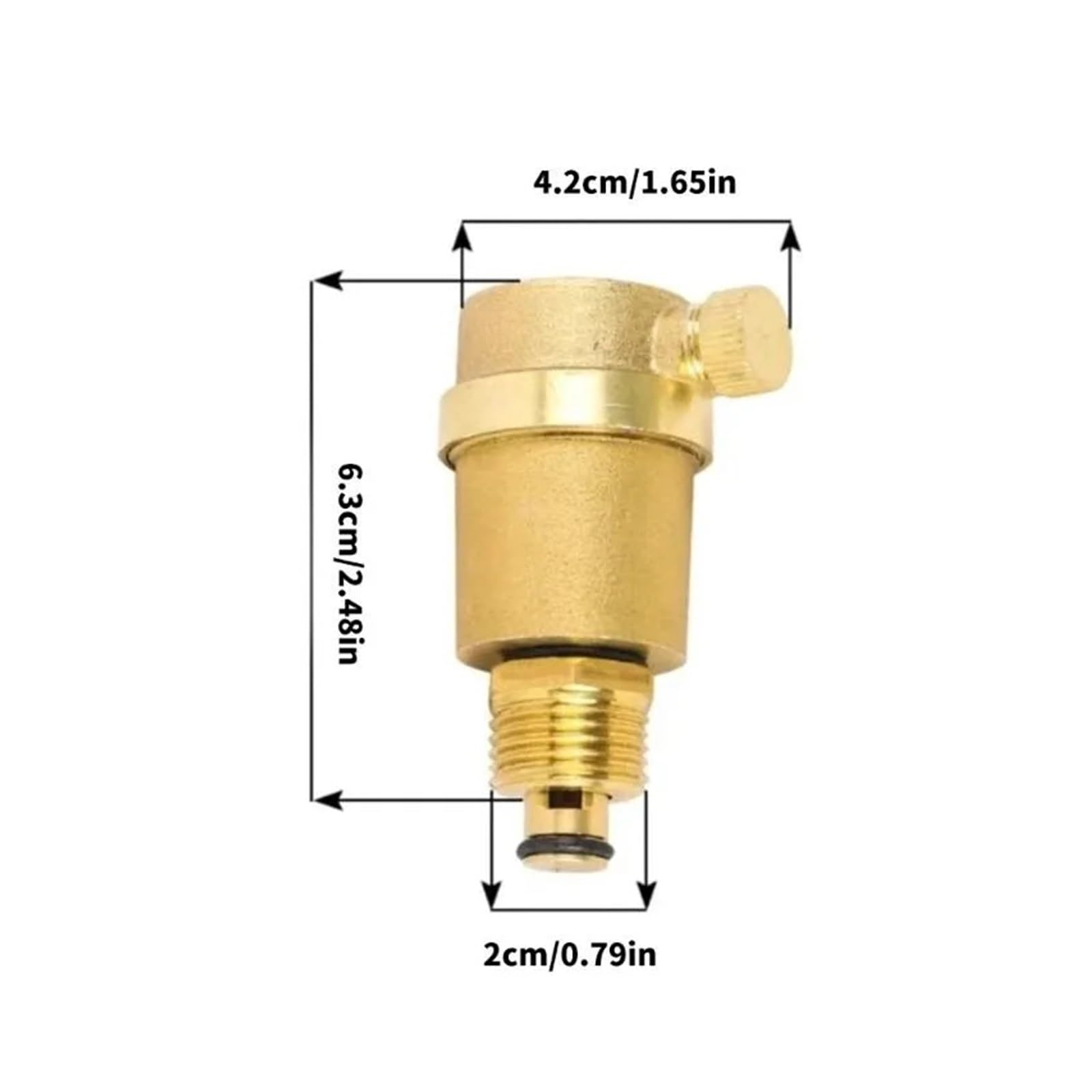 Llave De Paso Agua 1 Válvula De Alivio De Presión De Latón De 1/2" BSP (61 Mm) For Calentador Solar De Agua. Válvula De Alivio De Presión Con Ventilación Automática For El Hogar.
