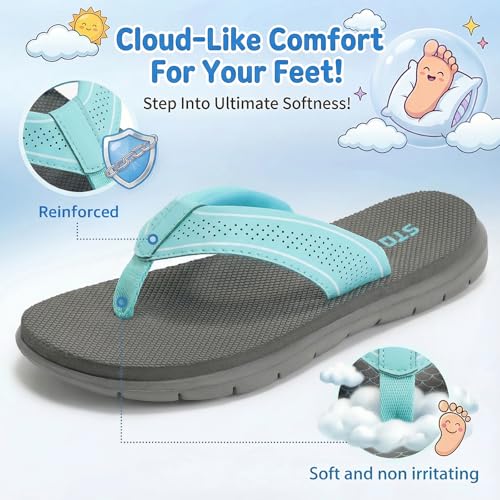 Image of STQ KIDS Flip Flops Girls Boys Unisex Summer Beach Sandals Non Slip Outdoor & Intdoor Little /Big Kid