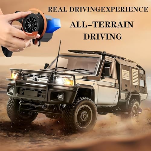 Image of Samtop 1 /12 Scale RC Crawler, MN-82S Remote Control Car, 2.4GHz 4WD Off Road Rock Crawler Vehicle with Lights, DIY Land Cruiser Pickup Truck Toy for Adults (White) (MN82S)
