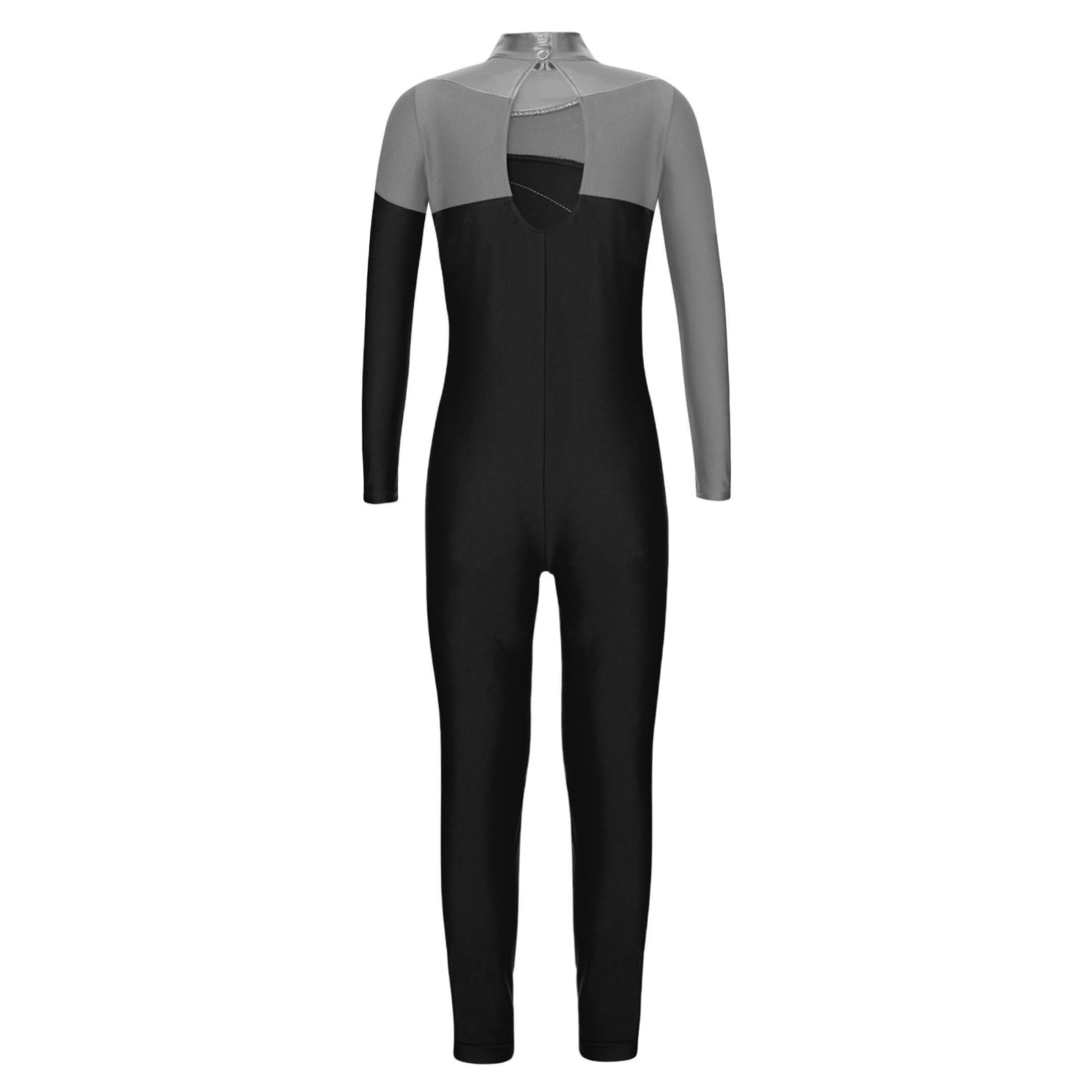 CHICTRY Fille Garçon Combinaison Danse Ballet Justaucorps Gmnastique Académique à Manches Longues Strass Body-Pantalon Danse pour Enfants