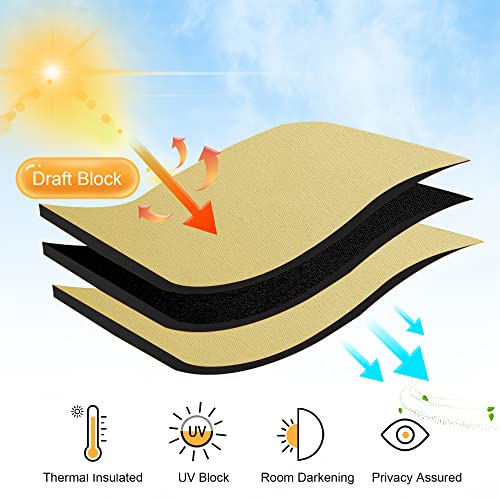 RYB HOME Bathroom Curtains Room Darkening Privacy Small Window Curtains for Bedroom Kitchen Basement RV Camper Portable, Wide 29 inches x Long 30 inches, Light Yellow, 2 Panels
