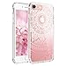 iPhone 6 Case, iPhone 6s Case,JAHOLAN TPU Silicone Gel Soft Clear Case Cover for Iphone 6 6S - Pink Circle Flower Tribal Mandala