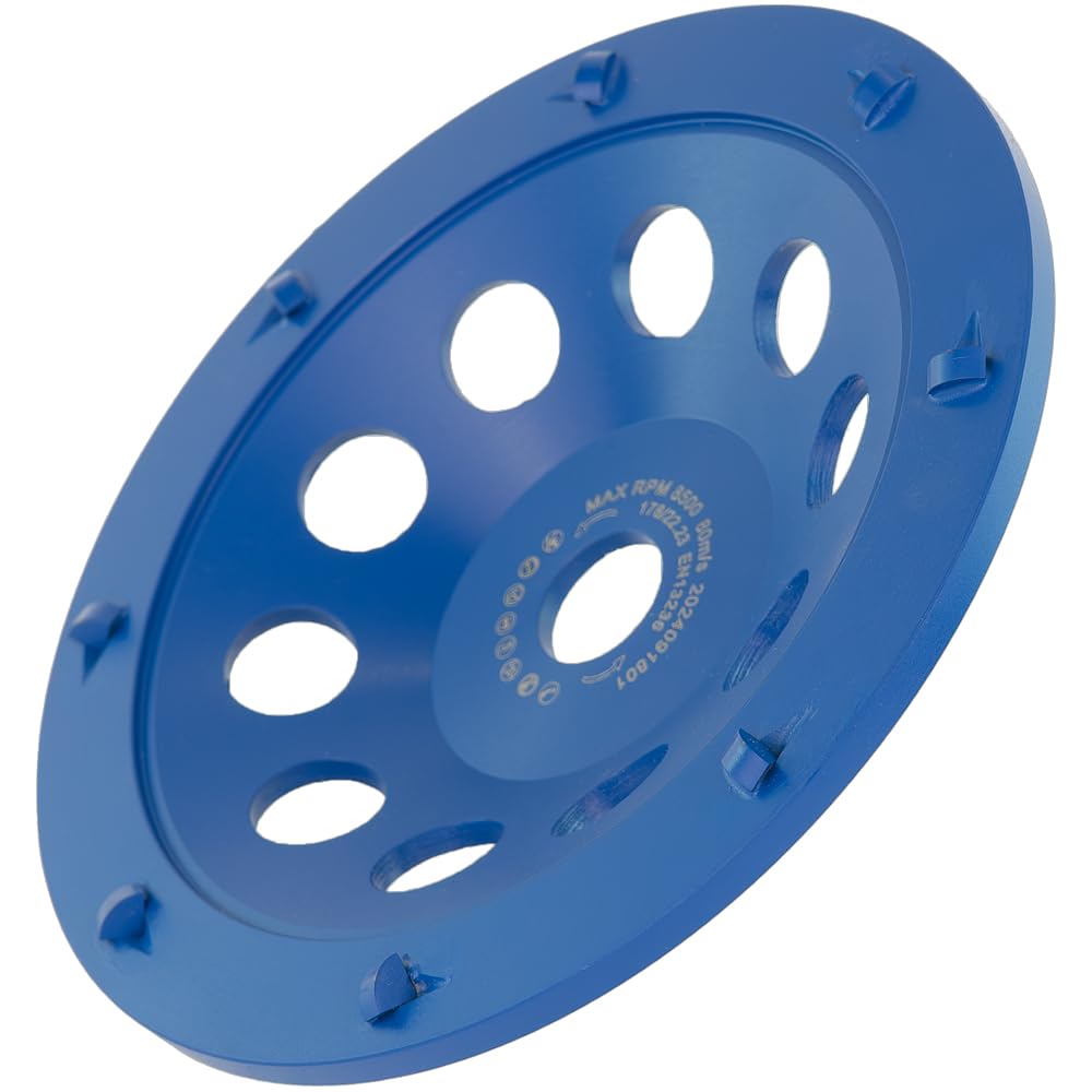 PKD Diamant-Schleiftopf 180 mm x 22,2 mm 8 Segmente - Profi Qualität - Diamantschleiftopf PS300 für Winkelschleifer und Betonschleifer
