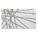 iDesign Abstract Microfiber Bath Mat, Shower Rug for Master, Guest, Kids' Bathroom, Entryway, 34