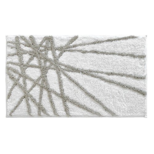 iDesign Abstract Microfiber Bath Mat, Shower Rug for Master, Guest, Kids' Bathroom, Entryway, 34