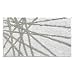 InterDesign Microfiber Abstract Bathroom Shower Accent Rug - 34" x 21", Stone/White