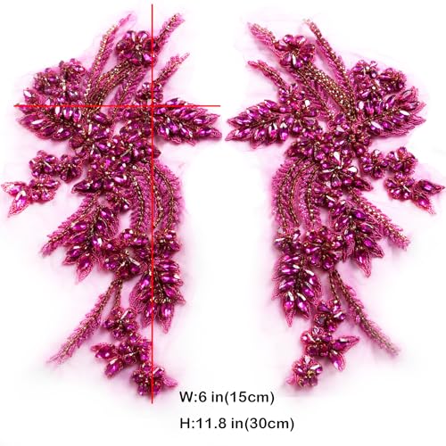 image for Labellezalady Hand-Made Beaded Rhinestons DIY Clothing Appliques Patch